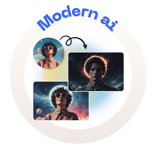 Example of an AI-transformed image based on an input photo